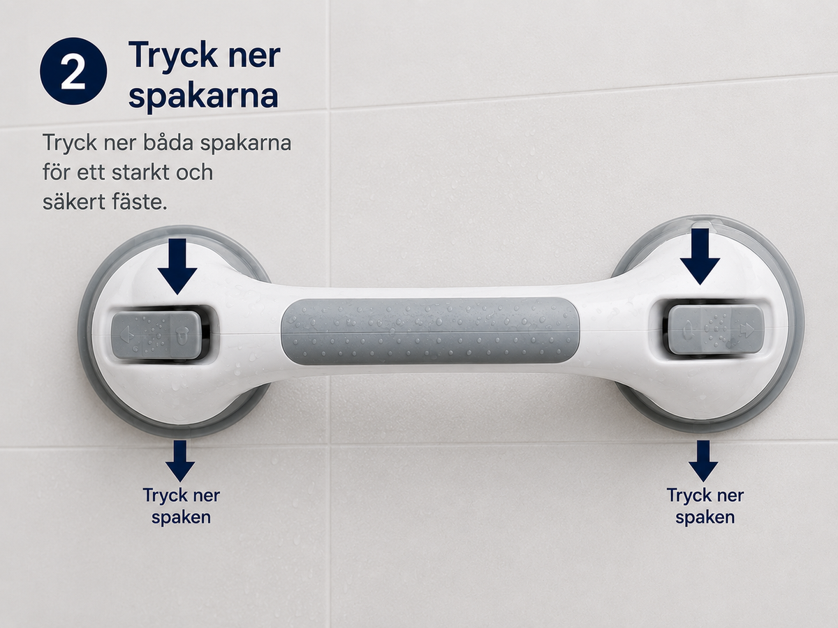 Låsspakarna fälls ner