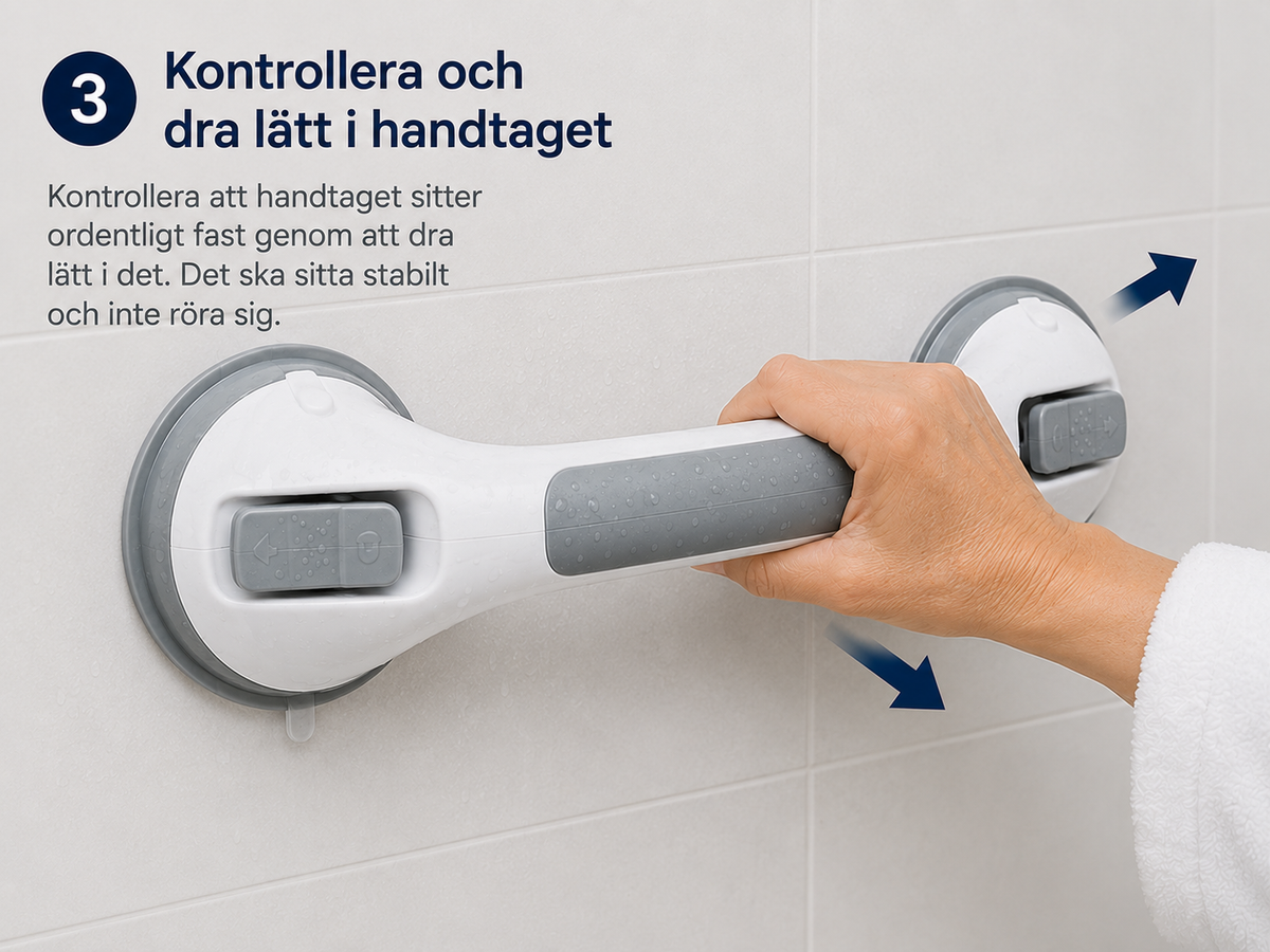 Provdrag av handtaget